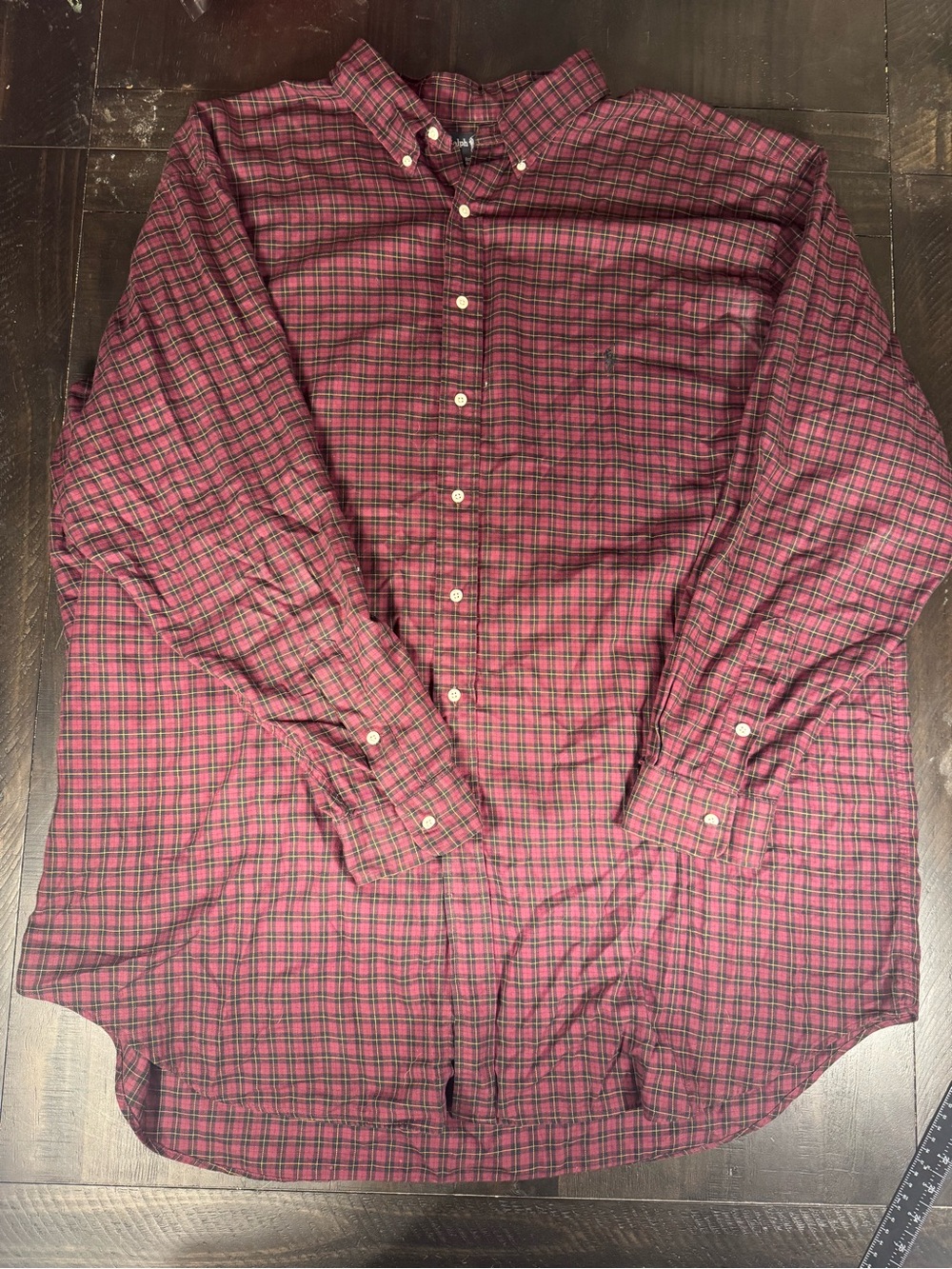 Polo Ralph Lauren Red and Black Plaid Button Up Shirt Big and Tall 3XLT